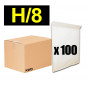 Lot 100x enveloppes à bulles pochettes Blanches - format  290x370 mm - type H8 (H)