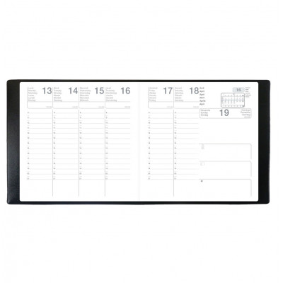Agenda - 16x16 cm - ORPHEE ML Alpha noir - 1 semaine sur 2 pages