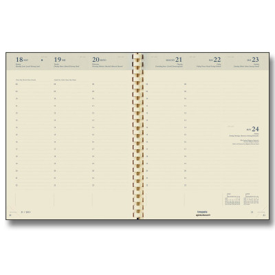 BREPOLS -Recharge agenda Concorde - 21x27cm - 1 semaine sur 2 pages