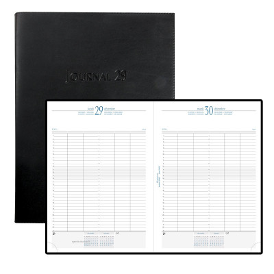 EXACOMPTA - Agenda Journal 29/1 - 29,7x21cm - 1 Jour par page - NOIR