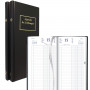 BREPOLS -Agenda de la Banque Jupiter Long 15,4x33cm - Euros et centimes - 1 jour sur 2 pages