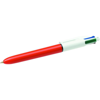 BIC - Stylo bille 4 Couleurs rétractable - Fin 0.32mm