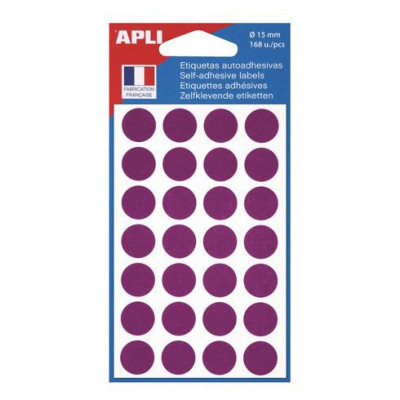 AGIPA  - Sachet 168 Etiquettes rondes Ø15mm - VIOLET