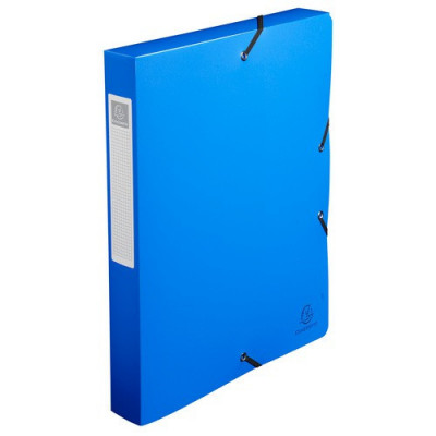 EXACOMPTA - Boîte classement Exabox 24x32cm dos 40mm - BLEU - Plastique PP 7/10e