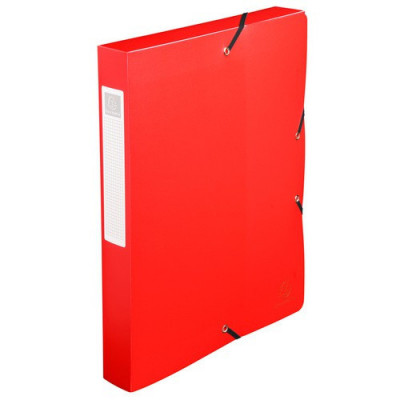 EXACOMPTA - Boîte classement Exabox 24x32cm dos 40mm - ROUGE - Plastique PP 7/10e