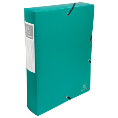 EXACOMPTA - Boîte classement Exabox 24x32cm dos 60mm - VERT - Plastique PP 7/10e