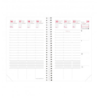 QUOVADIS - Recharge agenda TIME&LIFE POCKET Septembre - 10x15cm - 1 semaine sur 2 pages